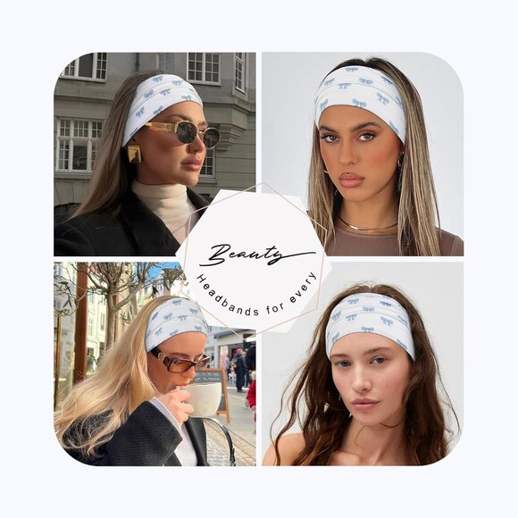 Women's Cloth Wide Headbands 3 Pack Soft Stretchy Non Slip Turban Hair Accessori - Picture 7 of 7